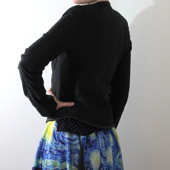 Judith & Charles Lightweight Black Stretch Linen Suit Jacket in Women's Size 2 - Picture 7 of 15